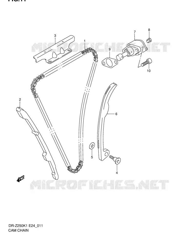 TIMING Suzuki MOTO 250 DR-Z 2004  DR-Z250K4(E24)
