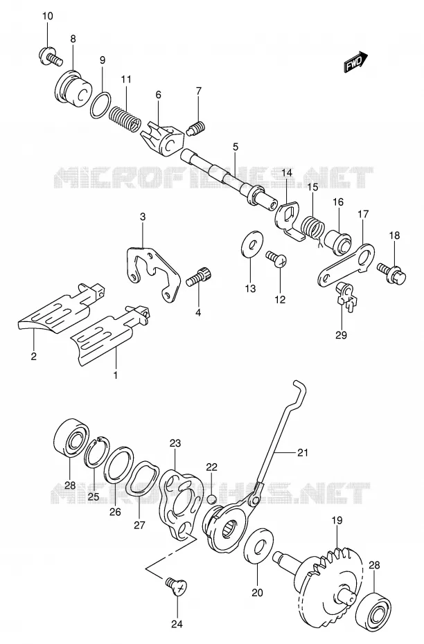 UITLAATKLEP (MODELE K2/K3/K4) Suzuki MOTO 85 RM 2006  RM85K6(P3/P28)