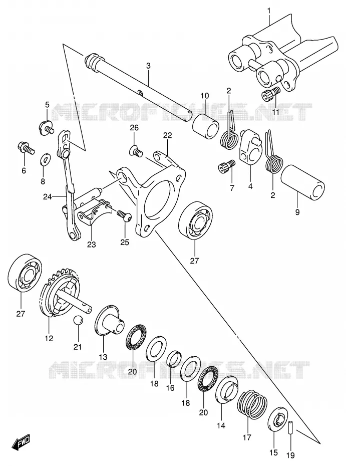 UITLAATKLEP (MODELE K5/K6) Suzuki MOTO 85 RM 2006  RM85LK6(P3/P28)
