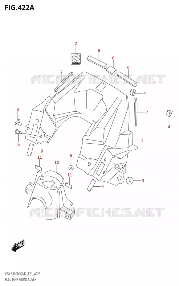 FUEL TANK VOORKLEP Suzuki MOTO 1000 GSX-S 2022  GSX-S1000RQ 2022 M2 (E21)