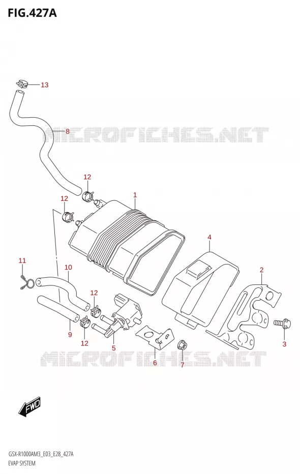 FUEL EVAP SYSTEM (E33) Suzuki MOTO 1000 GSX-R 2023  GSX-R1000A / GSX-R1000RA / GSX-R1000RZA M3 (E03 E33 E28)