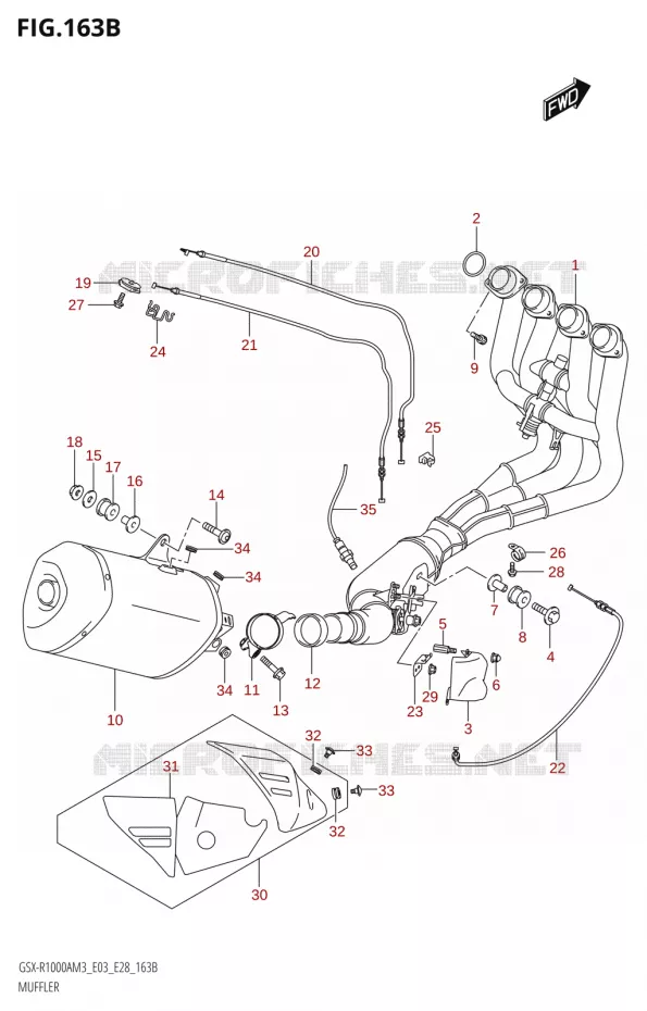 GELUIDDEMPER Suzuki MOTO 1000 GSX-R 2023  GSX-R1000A / GSX-R1000RA / GSX-R1000RZA M3 (E03 E33 E28)