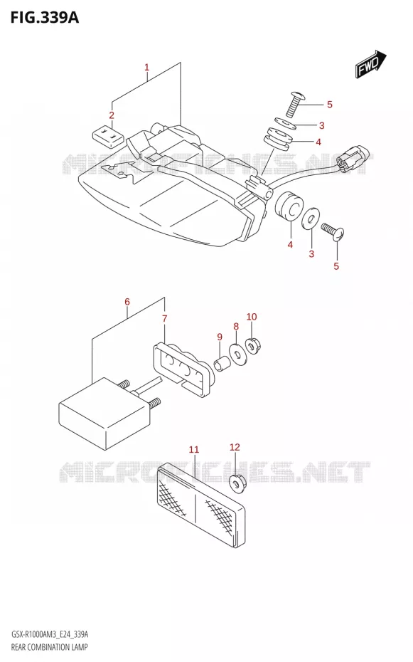 ACHTERLICHT Suzuki MOTO 1000 GSX-R 2023  GSX-R1000A / GSX-R1000RA / GSX-R1000RZA M3 (E24)