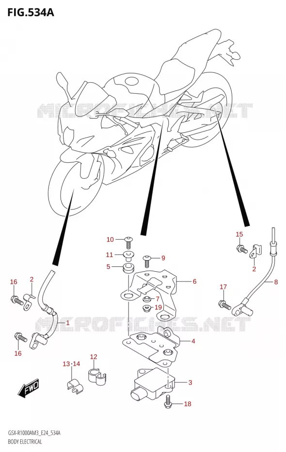 ELECTRISCH ONDERDELEN (GSX-R1000A) Suzuki MOTO 1000 GSX-R 2023  GSX-R1000A / GSX-R1000RA / GSX-R1000RZA M3 (E24)