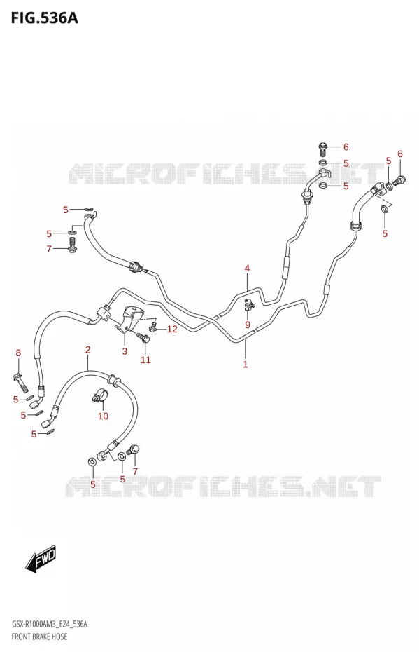 FRONT REMSLANG (GSX-R1000A) Suzuki MOTO 1000 GSX-R 2023  GSX-R1000A / GSX-R1000RA / GSX-R1000RZA M3 (E24)