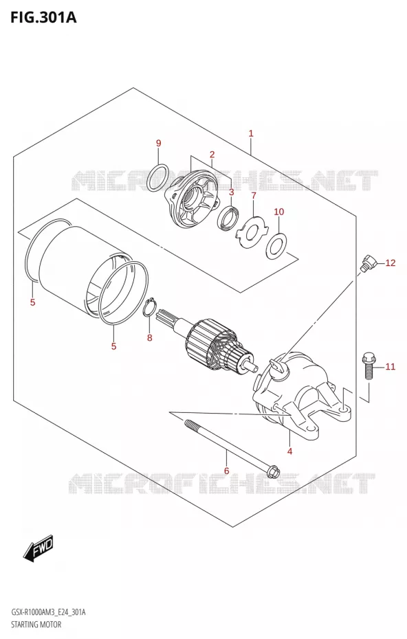 STARTMOTOR Suzuki MOTO 1000 GSX-R 2023  GSX-R1000A / GSX-R1000RA / GSX-R1000RZA M3 (E24)
