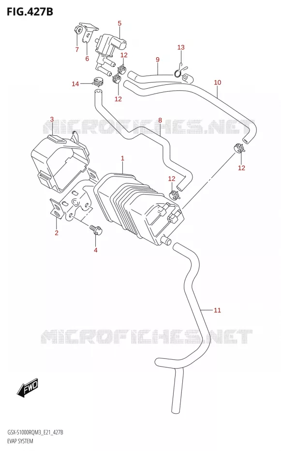 FUEL EVAP SYSTEM Suzuki MOTO 1000 GSX-S 2023  GSX-S1000RQ  M3 (E21)