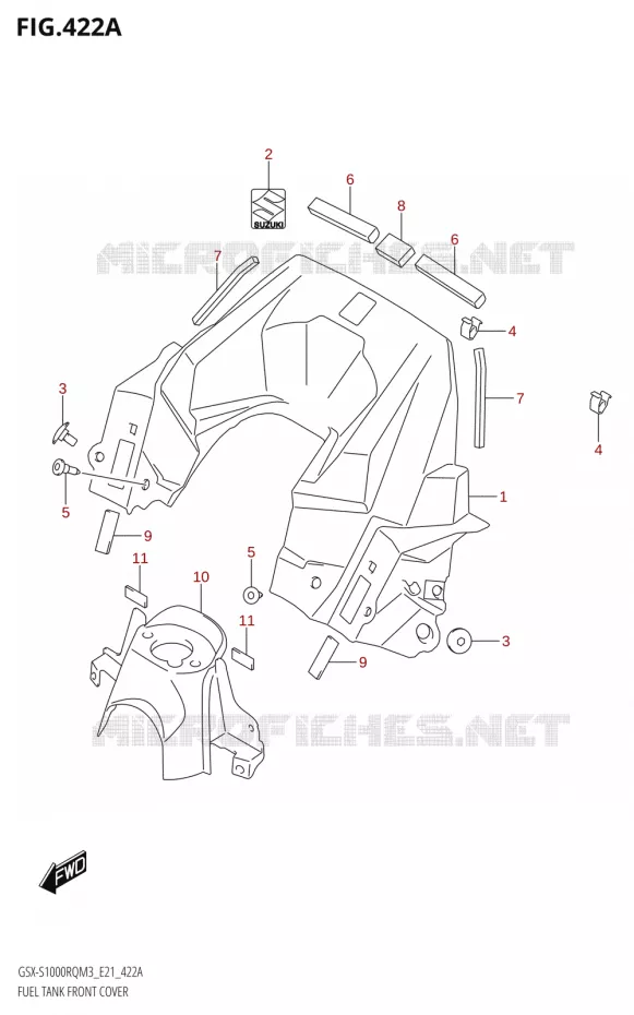 FUEL TANK VOORKLEP Suzuki MOTO 1000 GSX-S 2023  GSX-S1000RQ  M3 (E21)