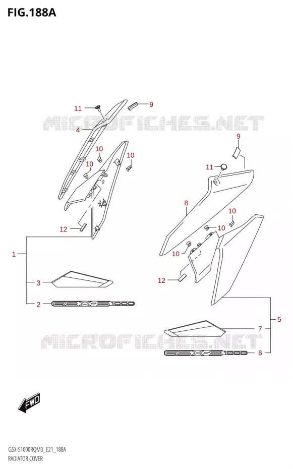 RADIATOR COVER Suzuki MOTO 1000 GSX-S 2023  GSX-S1000RQ  M3 (E21)
