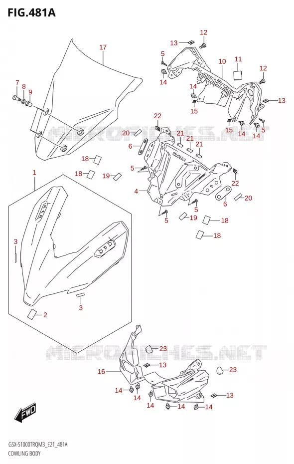KUIP Suzuki MOTO 1000 GSX-S 2023  GSX-S1000TRQ M3 (E21)
