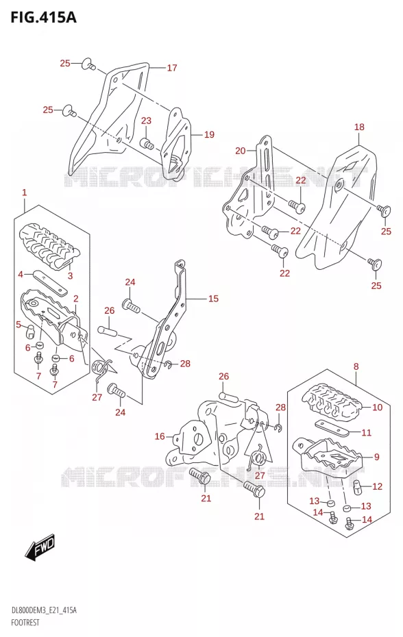 FOOTREST Suzuki MOTO 800 V-STROM 2023  DL800DERC M3 (E21)