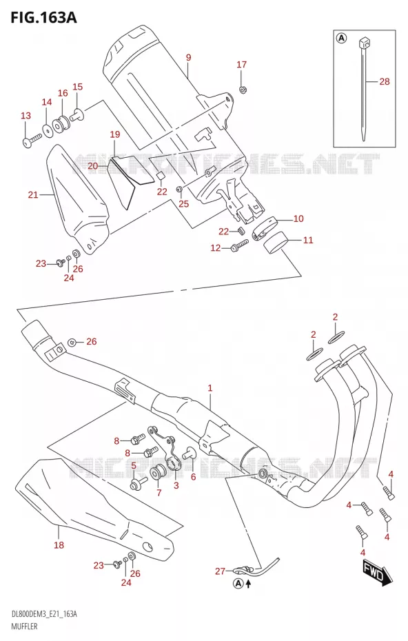 GELUIDDEMPER Suzuki MOTO 800 V-STROM 2023  DL800DEUC M3 (E21)