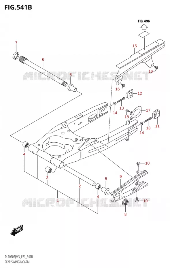 SWINGARM (DL1050RR) Suzuki MOTO 1050 V-STROM 2023  DL1050RJ M3 (E21)