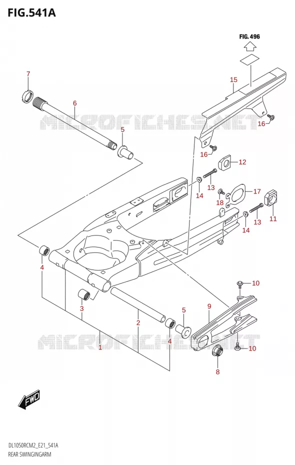 SWINGARM Suzuki MOTO 1050 V-STROM 2022  DL1050RQ M2 (E21)