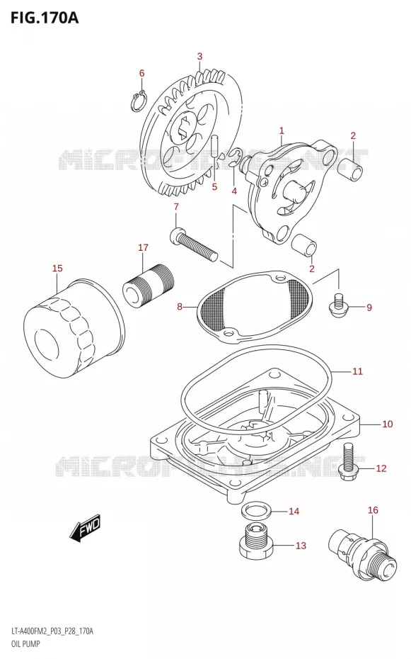 OLIEPOMP Suzuki QUAD 400 KINGQUAD 2022  LT-A400F M2 (P03/P28)