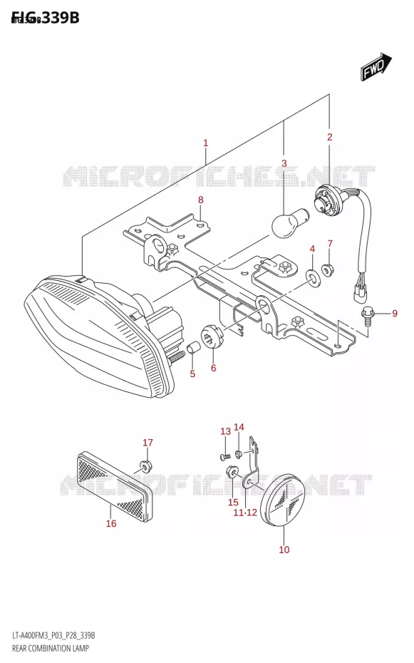 ACHTERLICHT Suzuki QUAD 400 KINGQUAD 2023  LT-A400F M3 (P03)