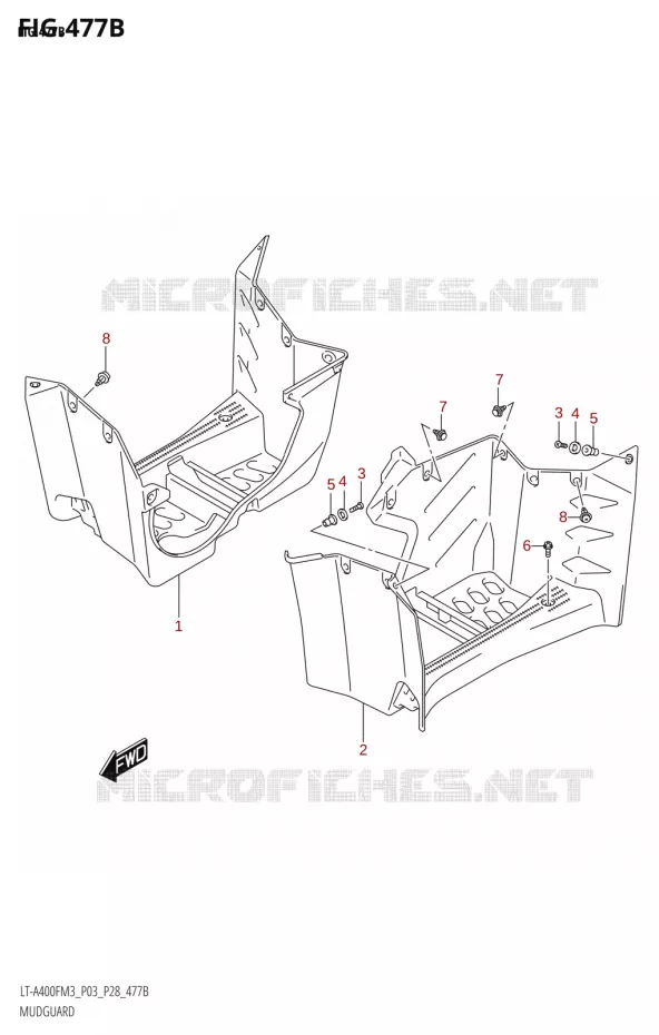 SPATBORD Suzuki QUAD 400 KINGQUAD 2023  LT-A400F M3 (P03)