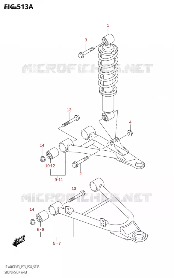 SCHORSING ARM Suzuki QUAD 400 KINGQUAD 2023  LT-A400FZ M3 (P28/P03)