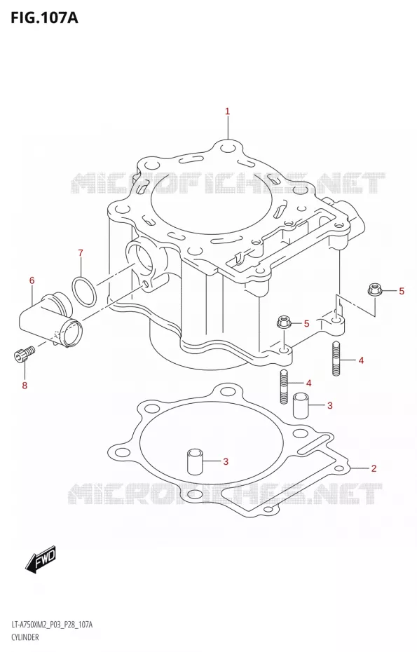 CILINDER Suzuki QUAD 750 KINGQUAD 2022  LT-A750XP M2 (P03 / P28 /P33)