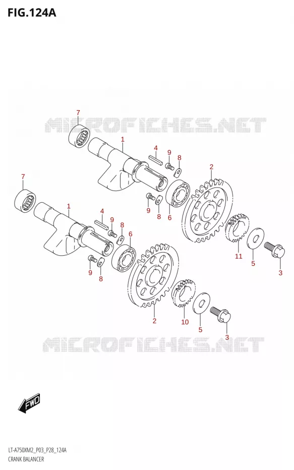 CRANK BALANCER Suzuki QUAD 750 KINGQUAD 2022  LT-A750XP M2 (P03 / P28 /P33)