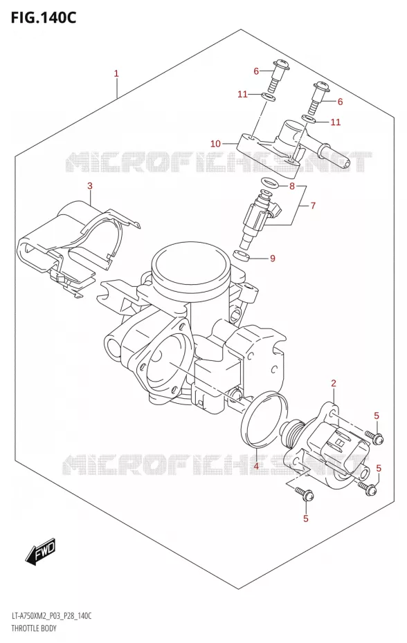 GASKLEPHUIS (LT-A750X:M2:P33) Suzuki QUAD 750 KINGQUAD 2022  LT-A750XP M2 (P03 / P28 /P33)