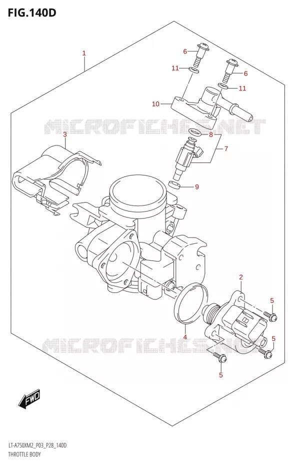 GASKLEPHUIS (LT-A750XP:M2:P03) Suzuki QUAD 750 KINGQUAD 2022  LT-A750XP M2 (P03 / P28 /P33)