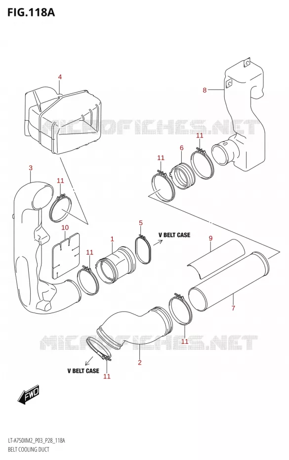 LUCHTKANAALRIEM Suzuki QUAD 750 KINGQUAD 2022  LT-A750XP M2 (P03 / P28 /P33)