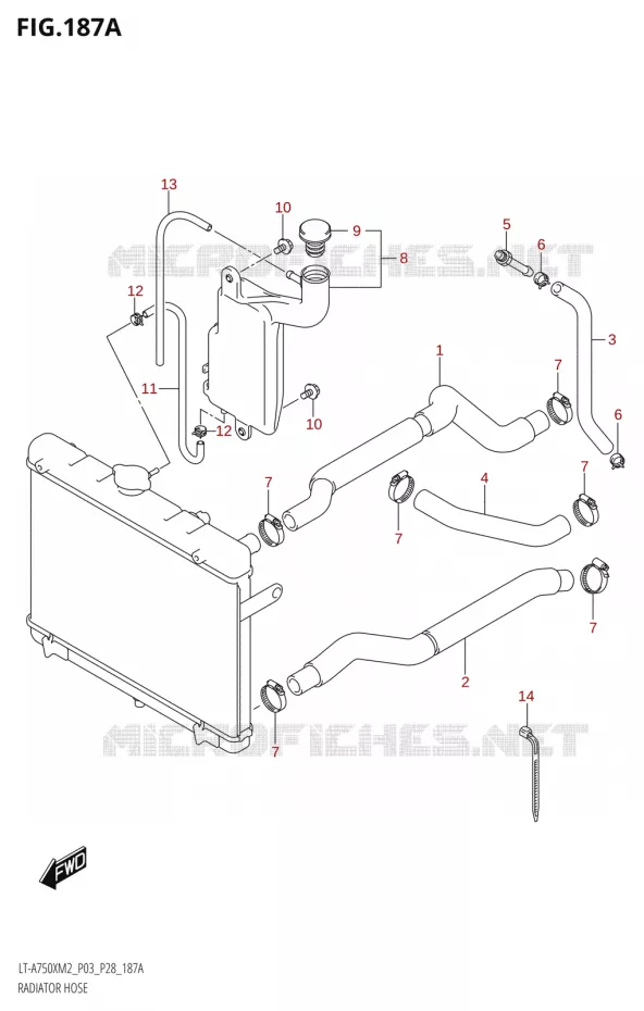 RADIATOR SLANG - EXPANSIEVAT Suzuki QUAD 750 KINGQUAD 2022  LT-A750XP M2 (P03 / P28 /P33)