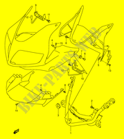 FAIRING INSTALLATIEDELEN (CAPUCHON / CACHE) voor Suzuki SV 650 2003