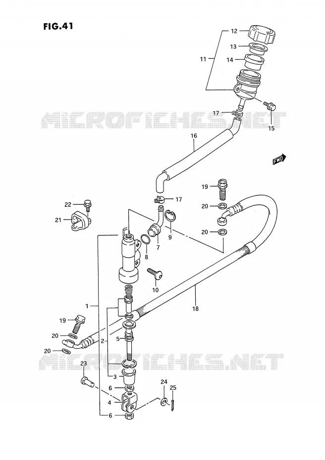 ACHTER HOOFDREMCILINDER (MODELE L) Suzuki MOTO 80 RM 1989  RM80K(E3)