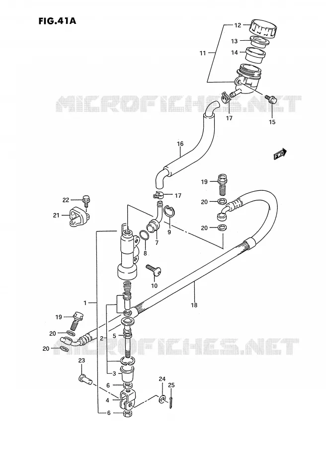ACHTER HOOFDREMCILINDER (MODELE M/N/P/R/S) Suzuki MOTO 80 RM 1993  RM80P(E3)