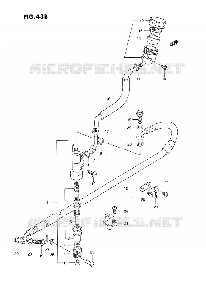 ACHTER HOOFDREMCILINDER (MODELE M/N/P/R/S/T) Suzuki MOTO 250 RMX 1993  RMX250P(E3)