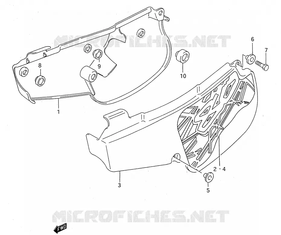 ACHTER KUIP  (MODELE P/R/S) Suzuki MOTO 80 RM 1994  RM80R(E28)