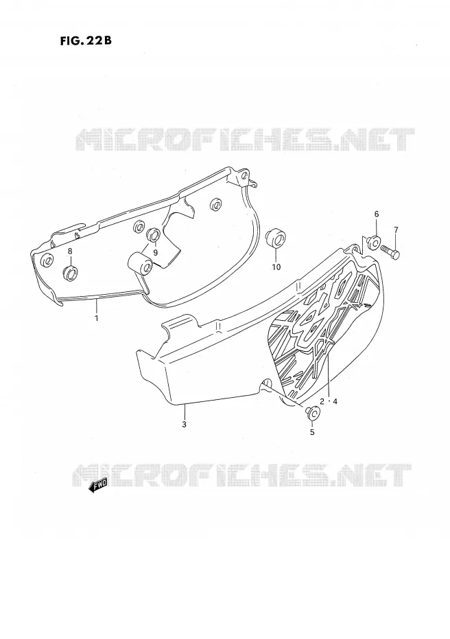 ACHTER KUIP  (MODELE P/R/S) Suzuki MOTO 80 RM 1995  RM80XS(E2)