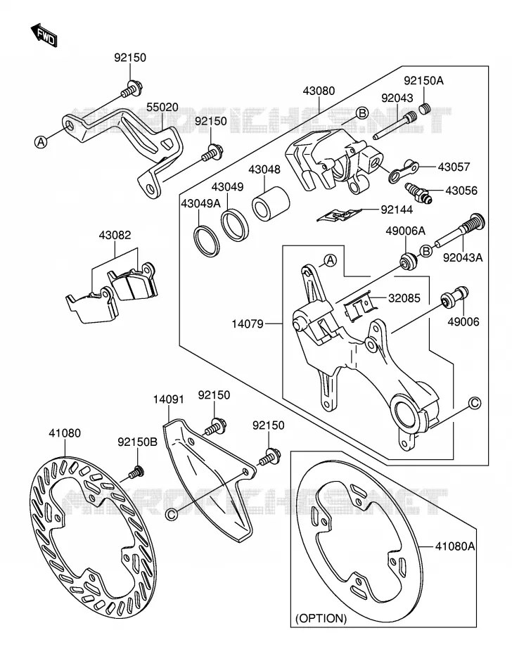ACHTERREM Suzuki MOTO 250 RM-Z 2005  RM-Z250K5(E19)