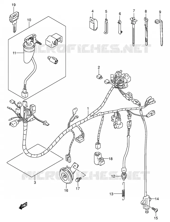 BEDRADING Suzuki MOTO 250 DR-Z 2002  DR-Z250K2(E24)