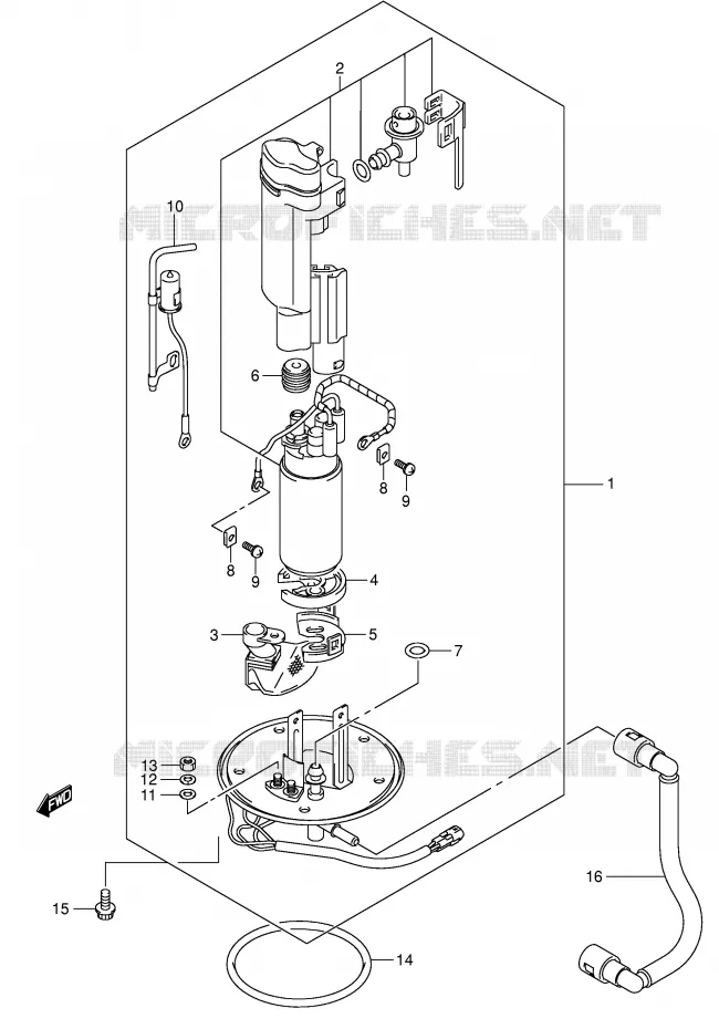BENZINE POMP (MODELE K3/K4) Suzuki MOTO 1000 SV 2003  SV1000SK3(E2)