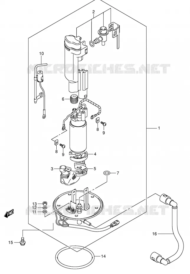 BENZINE POMP (MODELE K3/K4) Suzuki MOTO 650 SV-S 2006  SV650SUK6(E2)