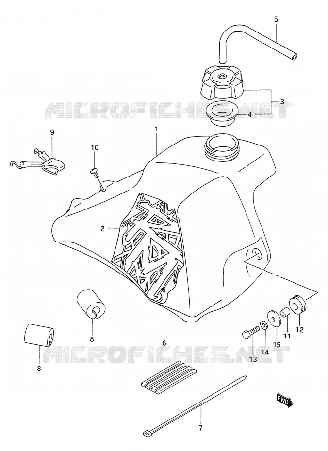 BENZINETANK (MODELE R/S) Suzuki MOTO 80 RM 1987  RM80H(E28)