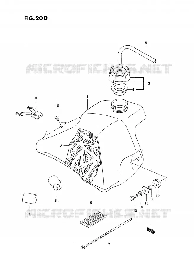 BENZINETANK (MODELE R/S) Suzuki MOTO 80 RM 1987  RM80H(E3)