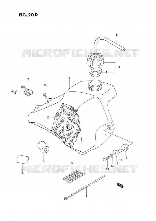BENZINETANK (MODELE R/S) Suzuki MOTO 80 RM 1992  RM80XN(E2)