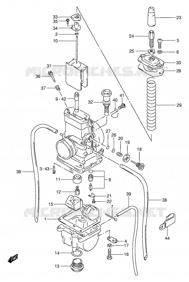 CARBURATOR Suzuki MOTO 80 RM 2000  RM80XY(P2)