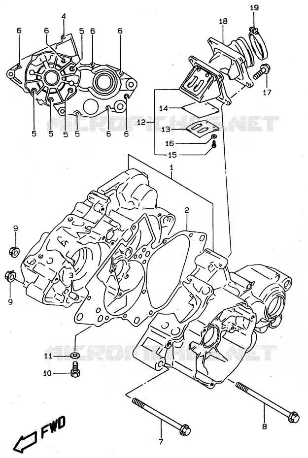 CASING Suzuki MOTO 80 RM 1999  RM80XX(T/V/W)