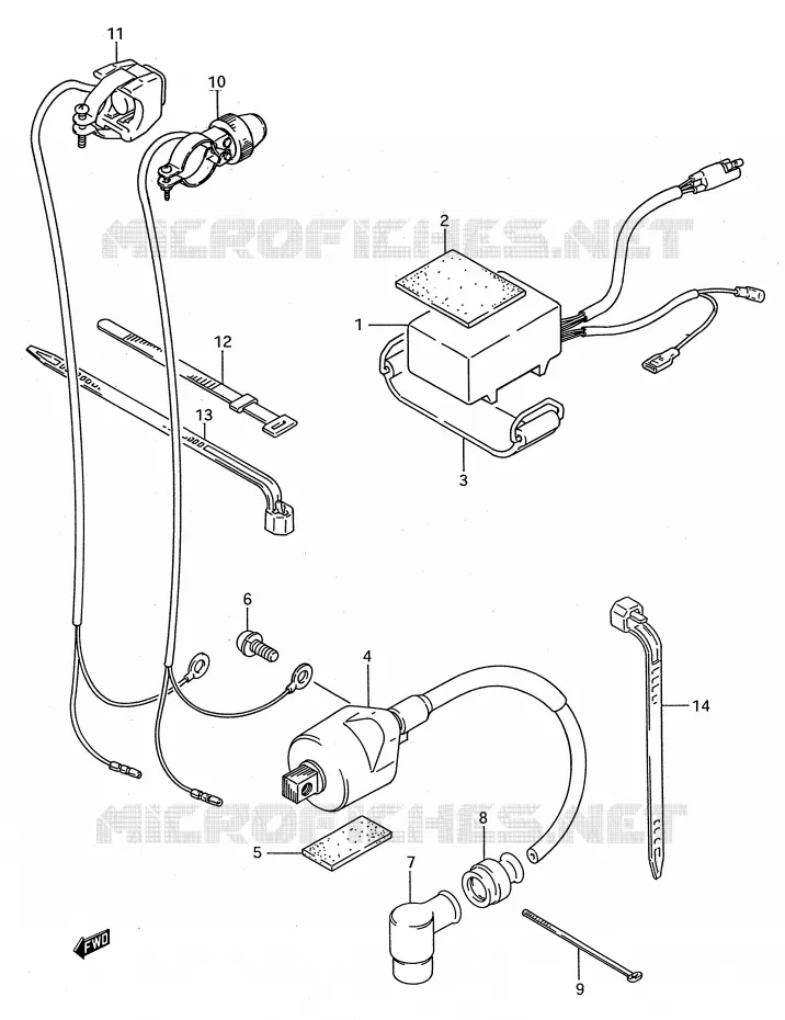 CDI UNIT - SPOEL Suzuki MOTO 80 RM 1987  RM80H(E28)