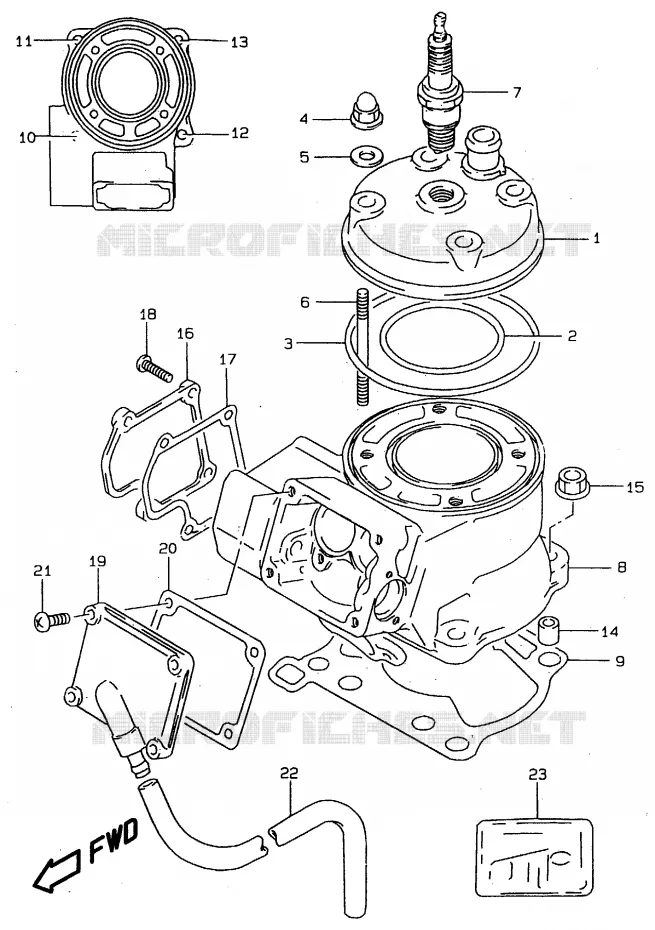 CILINDER Suzuki MOTO 80 RM 1996  RM80XT(T/V/W)