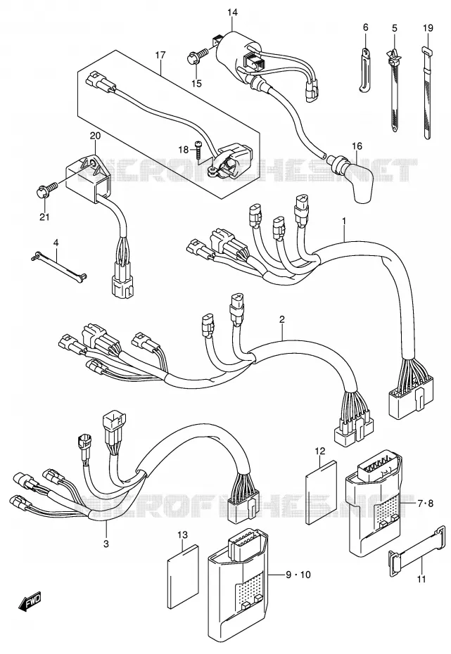 ELEKTRISCH (MODELE K1/K2/K3/K4) Suzuki MOTO 250 RM 2005  RM250K5(E3/E28)
