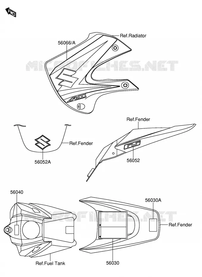 ETIKET (RM65K5) Suzuki MOTO 65 RM 2004  RM65K4(E24)