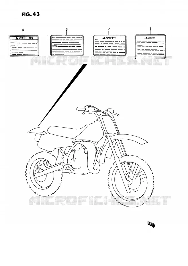 ETIKET Suzuki MOTO 80 RM 1995  RM80S(E3)