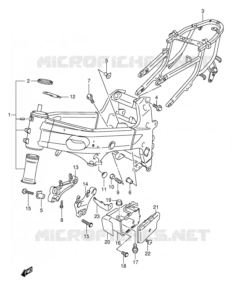 FRAME Suzuki MOTO 1000 TL-R 1999  TL1000RX(E2)