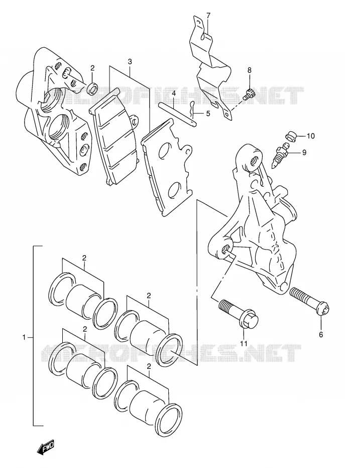 FRONT CALIPER Suzuki MOTO 1000 TL-S 1998  TL1000SW(E2)